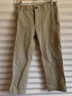 Cat & Jack Boys Beige Pants Size 8 Husky Adjustable Waist School Uniform